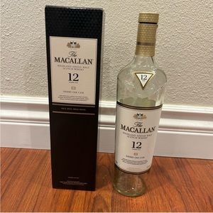 MACALLAN EMPTY 750 ML Sherry Oak Cask 12 YEARS WHISKY BOTTLE AND BOX.